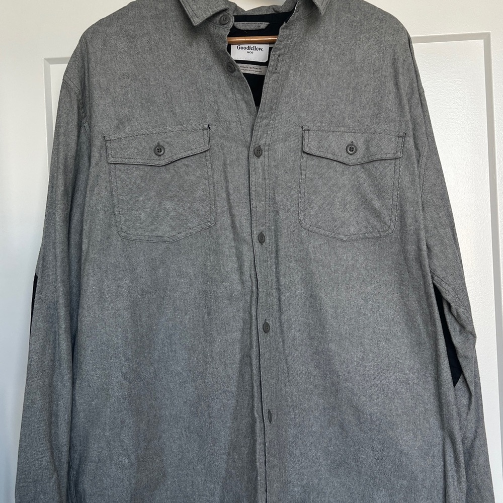 Goodfellow & Co Gray Button-Up Shirt